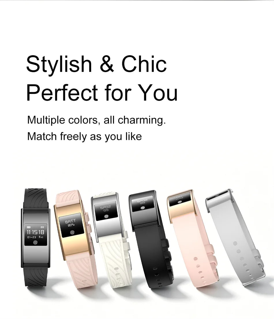 2026New 4.9mm Ultra-Thin SmartBracelet 24/7Health Monitoring IP68 Waterproof  Sports Mode Bluetooth Call Smart Bracelet Women
