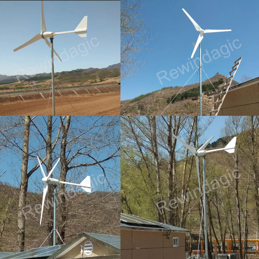 30KW 50KW Horizontal Axis Wind Turbine 24V 48V 110V 220V Wind Generator CE Certified Free Energy Low Speed Start for Home Use