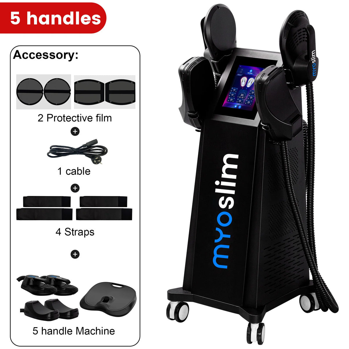 EMS MYOslim Radio Frequency Body Sculpting Device Muscle Sculpting Fat Burning Weight Loss 6500W High Power 200Hz.15T