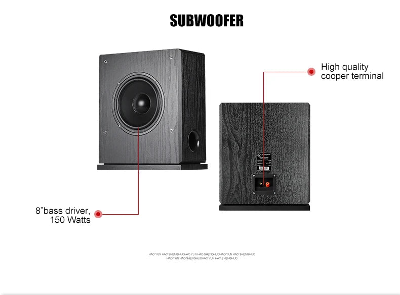 5.1 Passive Home Theater Wooden Speaker