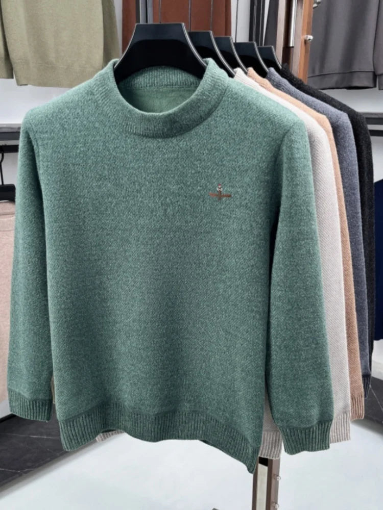 Luxury Trend Brand Pullover Men's knitted New High-quality Korean exquisite embroidery comfort round neck fashion golf sweater