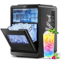 Crescent Ice Maker Countertop, 26.5 Lbs 24H, SelfCleaning, LED Display, Timer, Adjustable Ice Thickness, Portable Ice Machine f