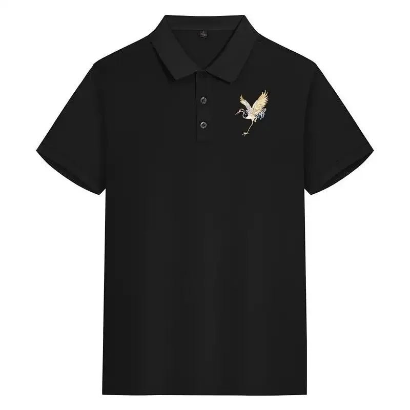 Men's Short-Sleeve Polo Shirt with CraneTops Embroidery Tees