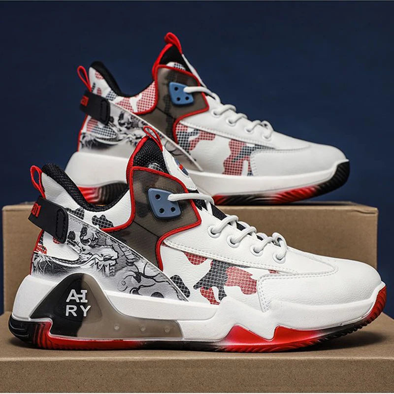Men's Sneaker High Top Basketball Shoes New Casual Anti-slip Sport Breathable Running Shoes Style Unisex EEE