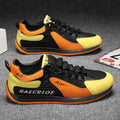 Sneakers Casual Men Retro Running Shoes Fashion Microfiber Leather Fabric Breathable Height Increased Flat Platform Board Shoes
