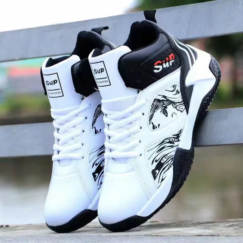 Men's Sneaker High Top Basketball Shoes New Casual Anti-slip Sport Breathable Running Shoes Style Unisex EEE