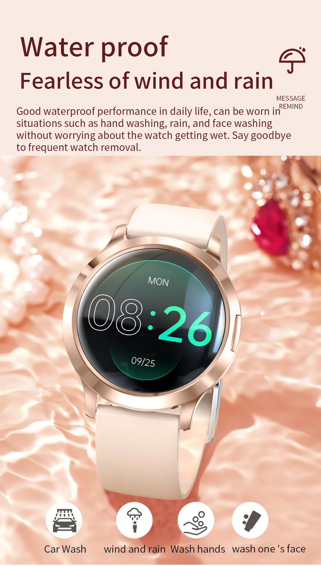 New Smart Watch Women 1.32"Ultra-thin AMOLED HD Screen Sport Fitness Bracelet Custom Watch Face Bluetooth Call Luxury Smartwatch