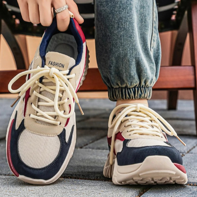 Spring Fashion Mesh Breathable Man Shoes Outdoor Non‑slip Running Sneakers Versatile Lightweight Comfortable Casual Sports Shoes