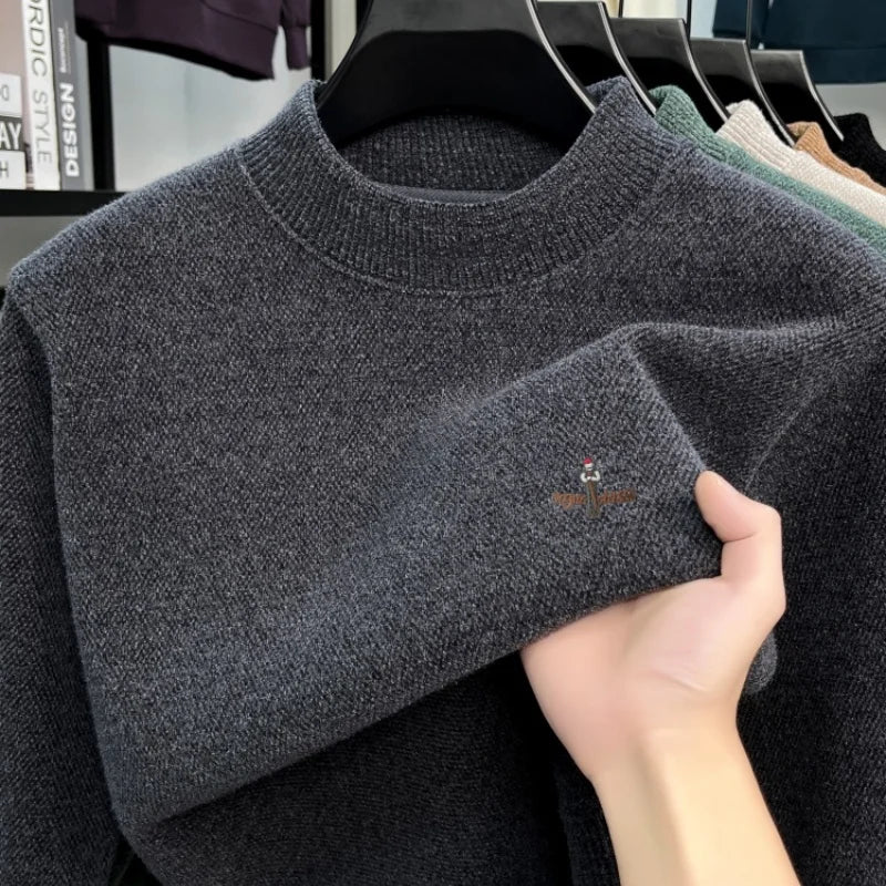 Luxury Trend Brand Pullover Men's knitted New High-quality Korean exquisite embroidery comfort round neck fashion golf sweater