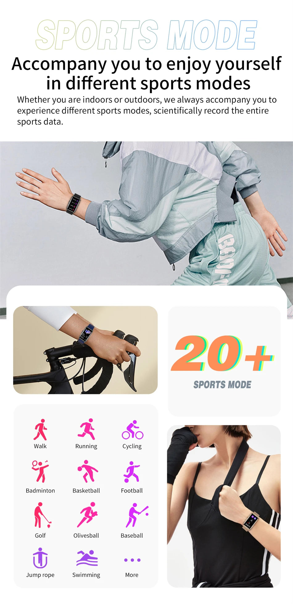 LIGE New Fitness Tracker Bracelet Smart Watch for Women Men Sports Band Pedometer Heart Rate Sleep Monitor Waterproof Smartwatch
