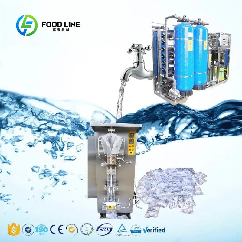 Customized Automatic Production Plastic Bag Drinking Pure Sachet Water Filling Machine Making Packaging for Africa vertical