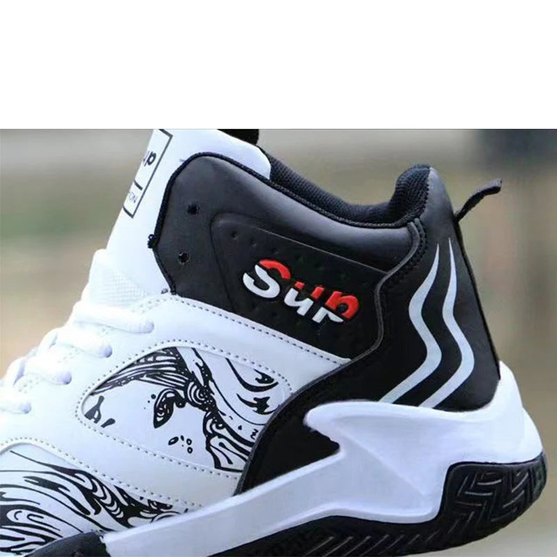 Men's Sneaker High Top Basketball Shoes New Casual Anti-slip Sport Breathable Running Shoes Style Unisex EEE