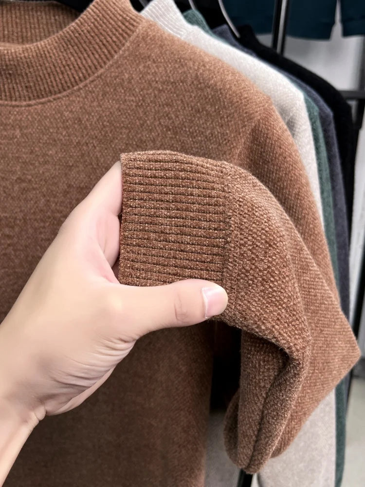 Luxury Trend Brand Pullover Men's knitted New High-quality Korean exquisite embroidery comfort round neck fashion golf sweater