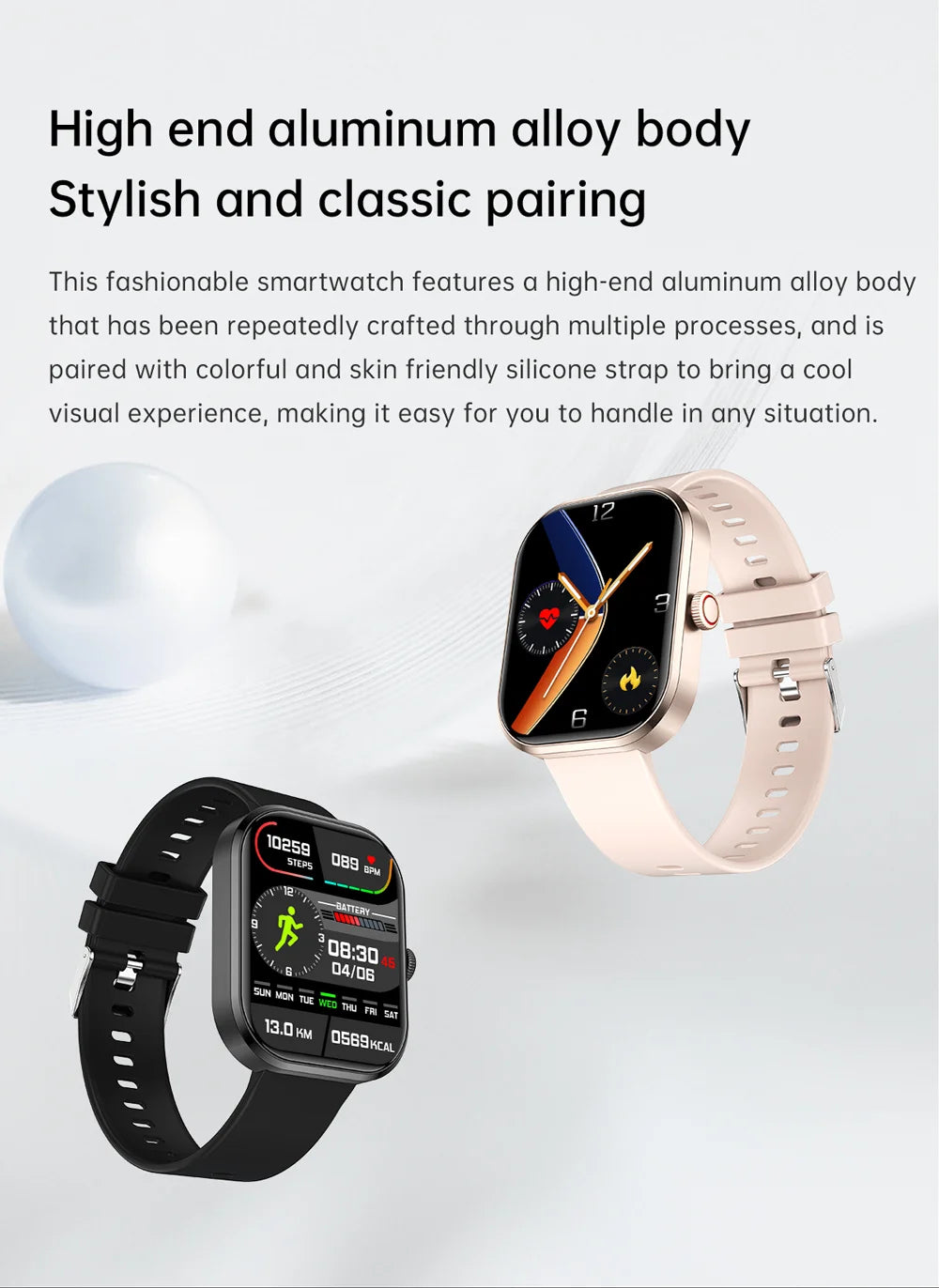 LIGE Smart Watches Ladies Bluetooth Call Sport Bracelet for Android IOS Women‘s Health Monitor Gift Music Clock Smartwatch Pink