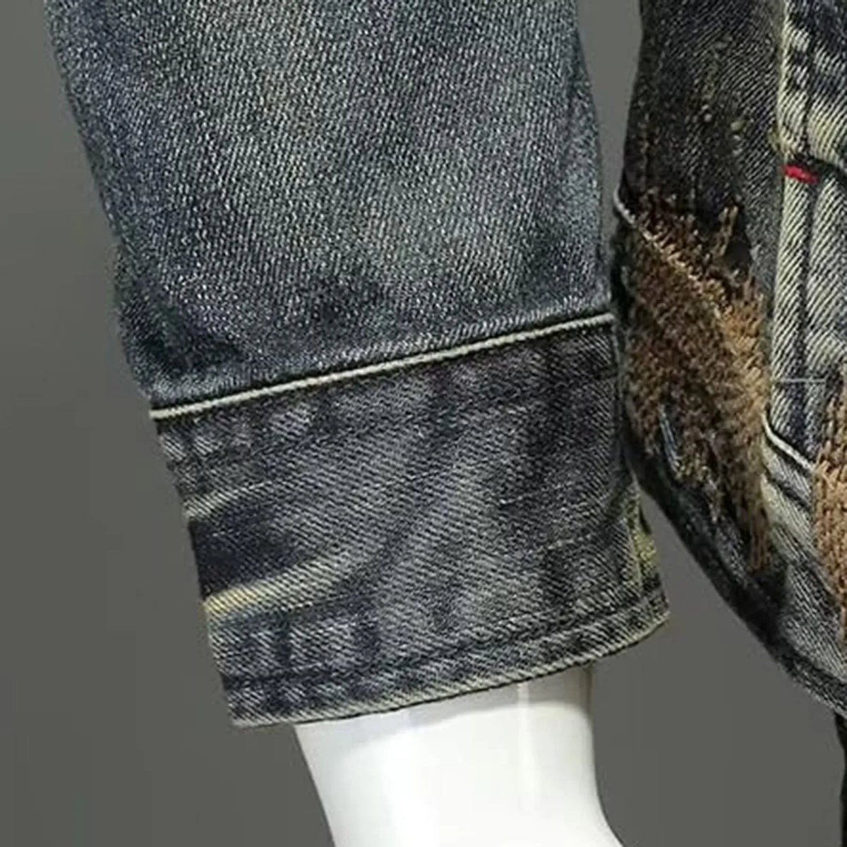 2026 Vintage Denim Jacket With Zip Stand Up Cotton Slim Fit Denim Coat Winter Fashion New Men'S Cotton Jacket Winter Jacket Men