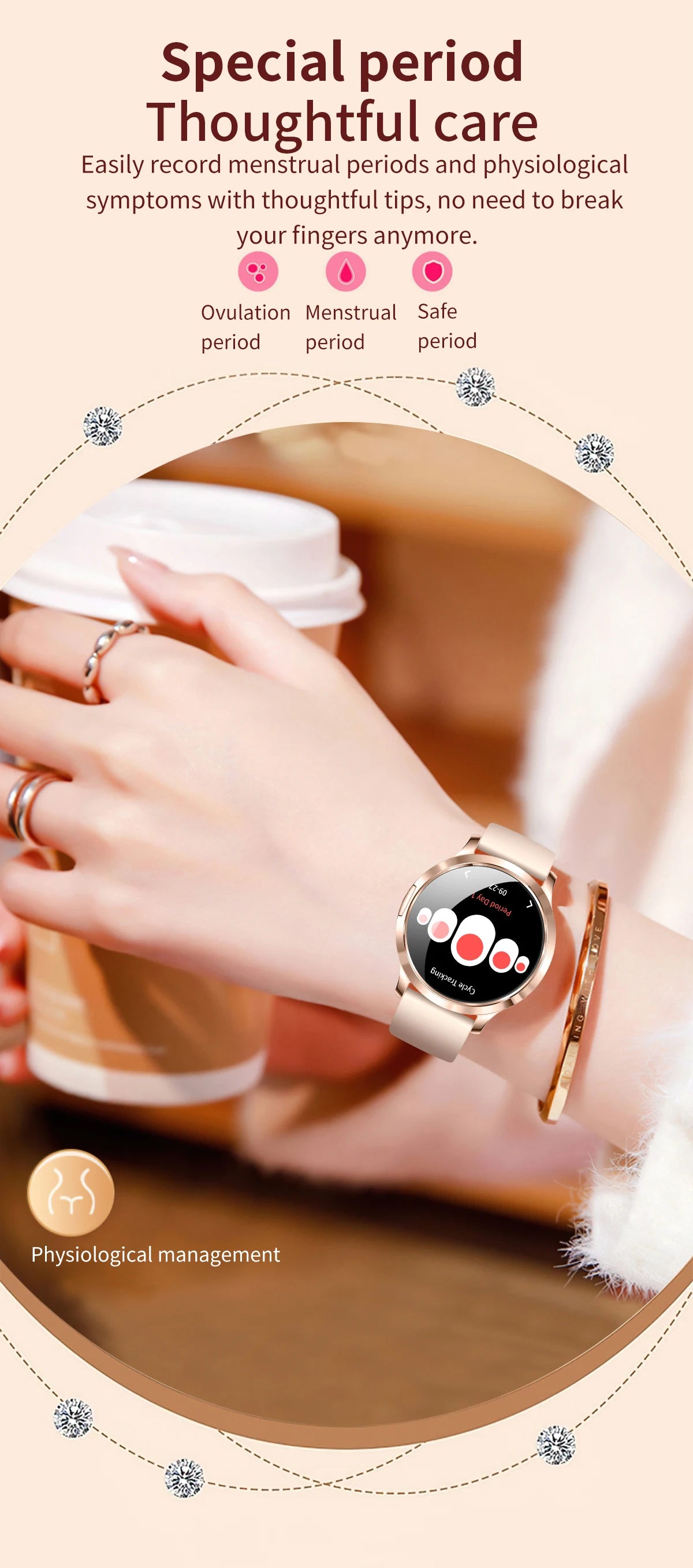 New Smart Watch Women 1.32"Ultra-thin AMOLED HD Screen Sport Fitness Bracelet Custom Watch Face Bluetooth Call Luxury Smartwatch