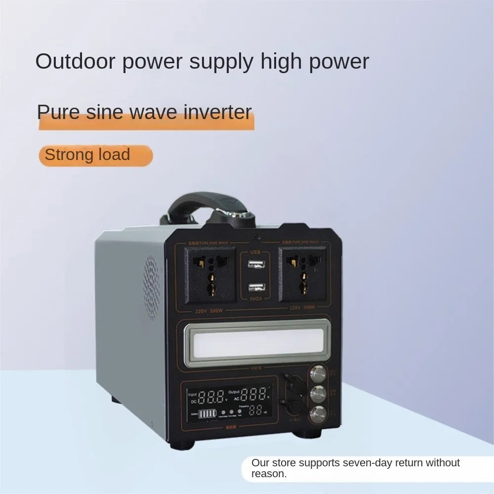 Pure Sine Wave Inverter 12V24V To 220V Lithium Battery Energy Storage Outdoor Mobile Power Supply Assembly Accessories Kit