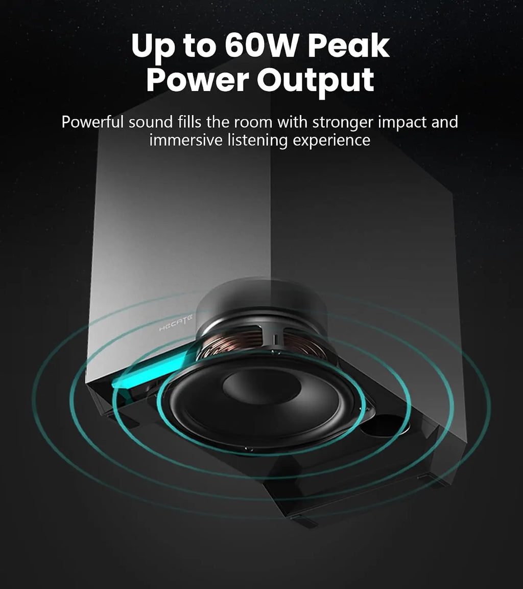 G1500 MAX 2.1 RGB Light Gaming Speakers with 4" Wood Subwoofer