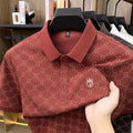 Designer brand short sleeve men's polo shirt new high-end printed summer breathable personalized fashion youth casual T-shirt
