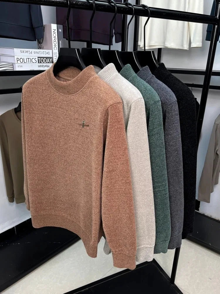 Luxury Trend Brand Pullover Men's knitted New High-quality Korean exquisite embroidery comfort round neck fashion golf sweater
