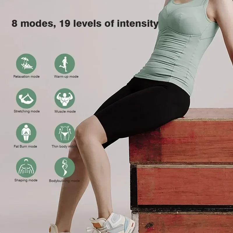 High Waist Shorts Yoga Pants with EMS Muscle Stimulator Buttock Ultimate EMS Stimulator 8 Modes 19 Intensity Levels Presoterapia
