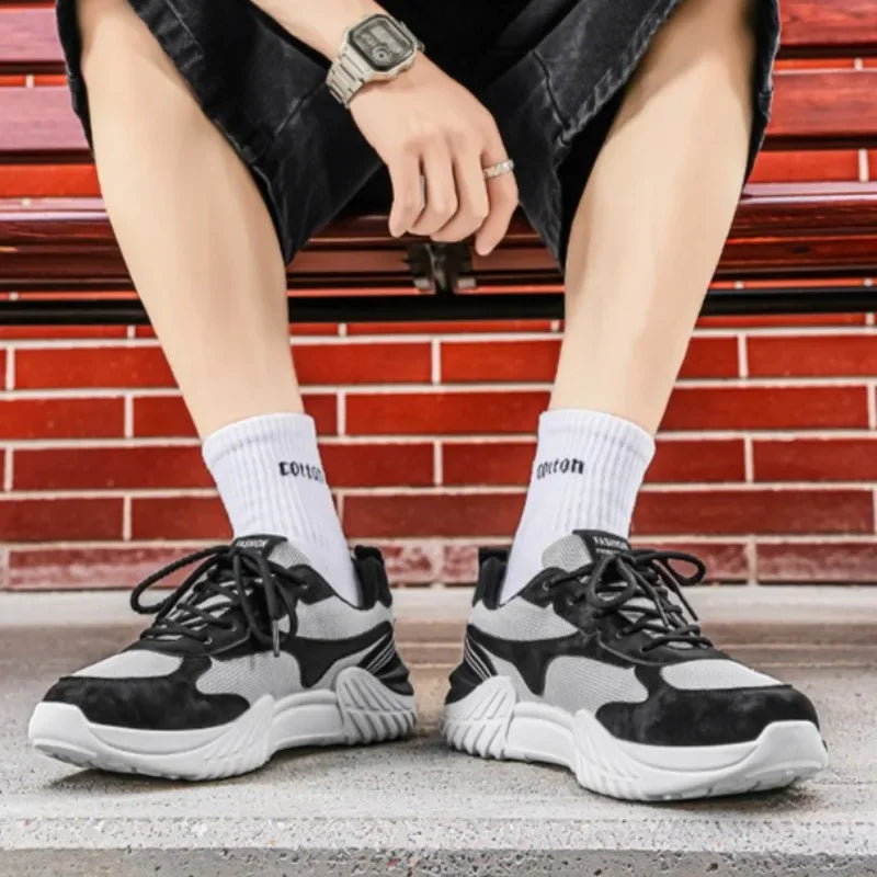 Spring Fashion Mesh Breathable Man Shoes Outdoor Non‑slip Running Sneakers Versatile Lightweight Comfortable Casual Sports Shoes