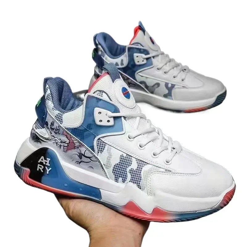 Men's Sneaker High Top Basketball Shoes New Casual Anti-slip Sport Breathable Running Shoes Style Unisex EEE