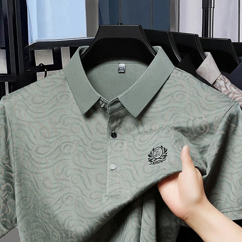 2026 New Men's Polo Shirt Quick Dry Breathable Short Sleeve Top For Daily Wear And Business Occasions