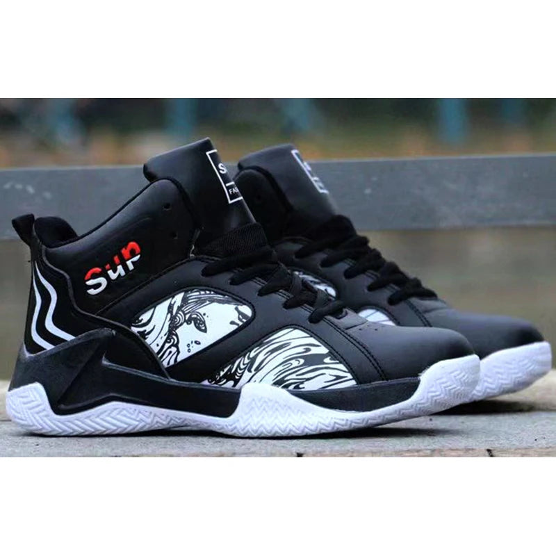 Men's Sneaker High Top Basketball Shoes New Casual Anti-slip Sport Breathable Running Shoes Style Unisex EEE