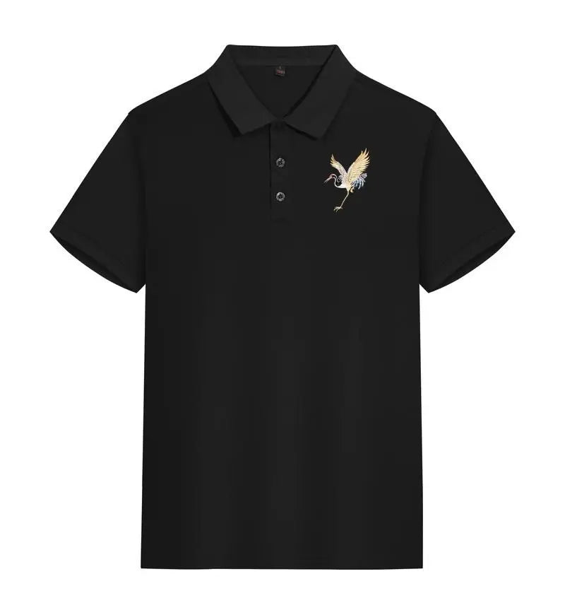 Men's Short-Sleeve Polo Shirt with CraneTops Embroidery Tees