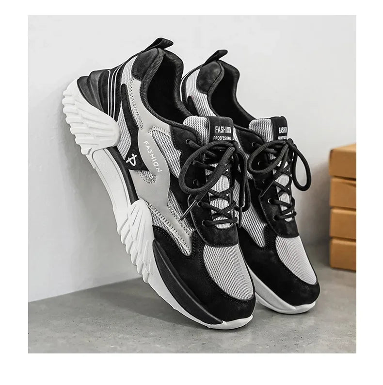 Spring Fashion Mesh Breathable Man Shoes Outdoor Non‑slip Running Sneakers Versatile Lightweight Comfortable Casual Sports Shoes