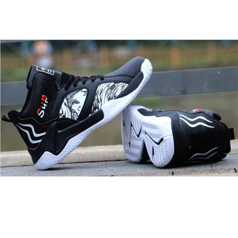 Men's Sneaker High Top Basketball Shoes New Casual Anti-slip Sport Breathable Running Shoes Style Unisex EEE