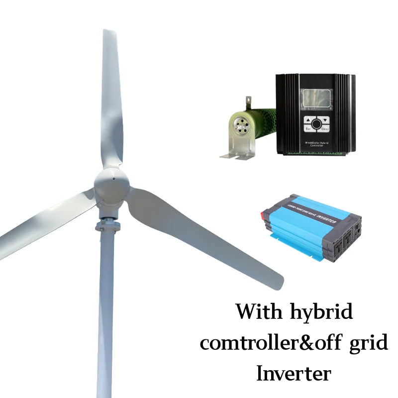 Factory Sales New Version Horizontal Axis Wind Turbine Large Blades Low Wind Speed 20KW 30KW 12V 48V 24V Home Appliance
