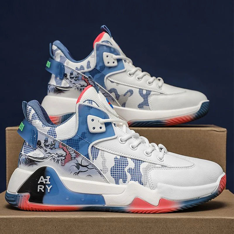 Men's Sneaker High Top Basketball Shoes New Casual Anti-slip Sport Breathable Running Shoes Style Unisex EEE