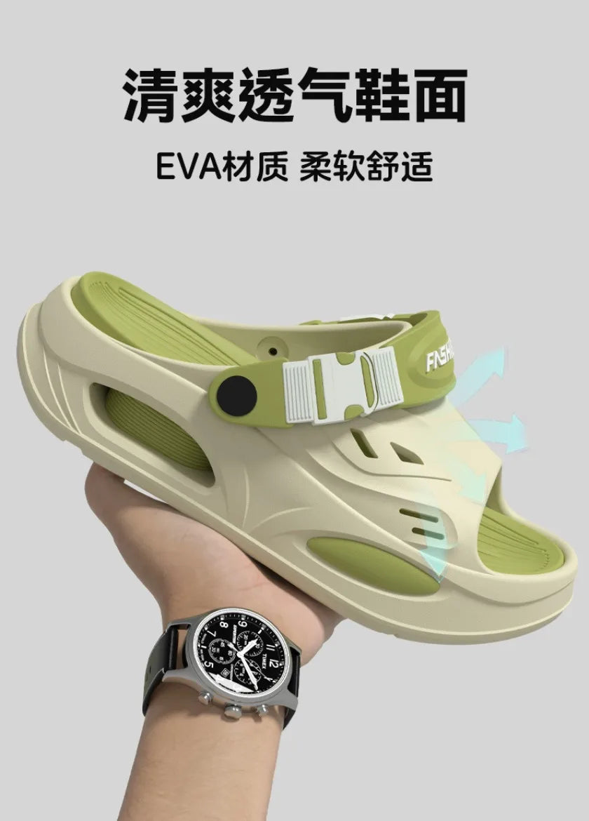 Arch Support Slippers for Men, 2026 New Summer Wear, Wear-Resistant EVA Anti-Skid and Odor Proof Driving Thick Soled Sandals