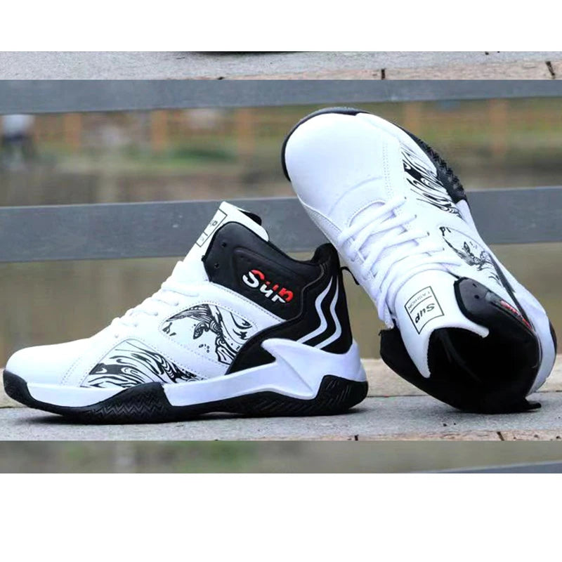 Men's Sneaker High Top Basketball Shoes New Casual Anti-slip Sport Breathable Running Shoes Style Unisex EEE