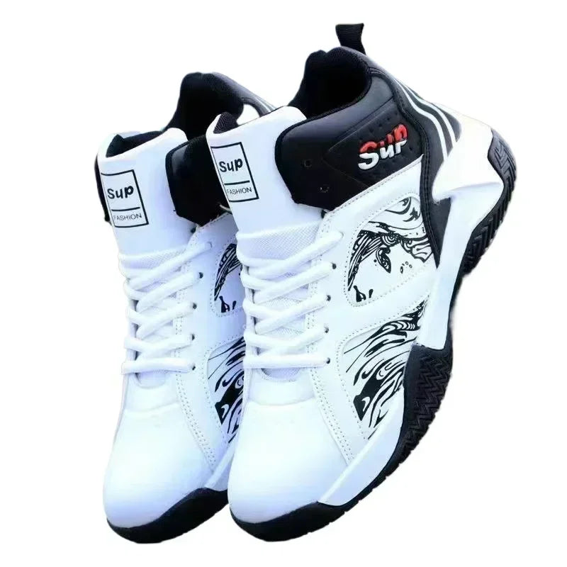 Men's Sneaker High Top Basketball Shoes New Casual Anti-slip Sport Breathable Running Shoes Style Unisex EEE