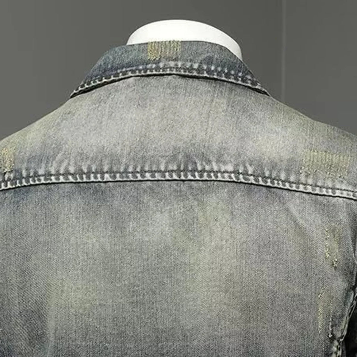 2026 Vintage Denim Jacket With Zip Stand Up Cotton Slim Fit Denim Coat Winter Fashion New Men'S Cotton Jacket Winter Jacket Men