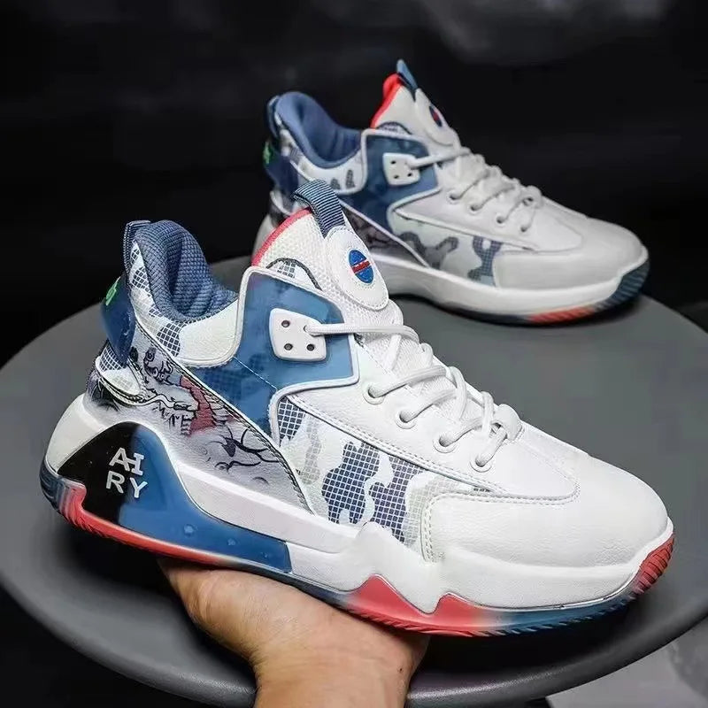 Men's Sneaker High Top Basketball Shoes New Casual Anti-slip Sport Breathable Running Shoes Style Unisex EEE