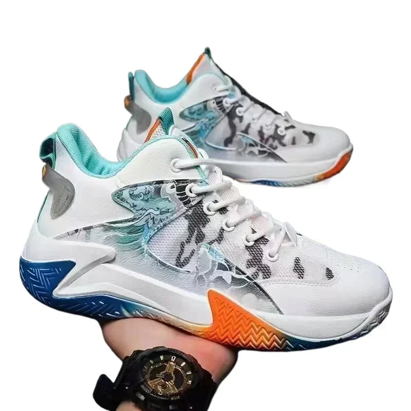 Men's Sneaker High Top Basketball Shoes New Casual Anti-slip Sport Breathable Running Shoes Style Unisex EEE