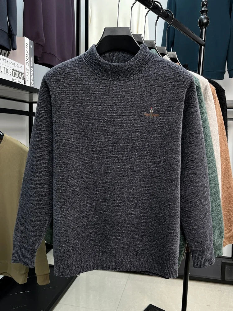 Luxury Trend Brand Pullover Men's knitted New High-quality Korean exquisite embroidery comfort round neck fashion golf sweater