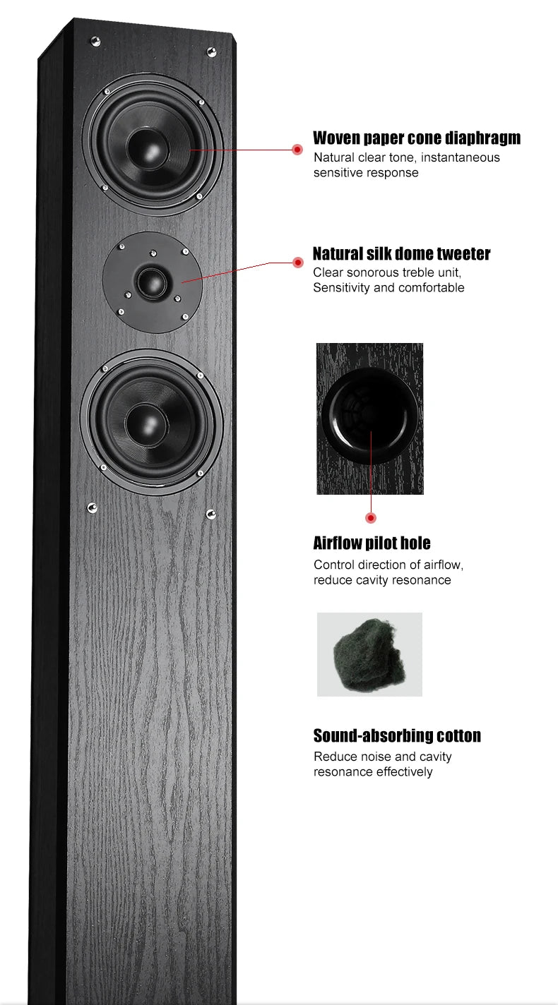 5.1 Passive Home Theater Wooden Speaker