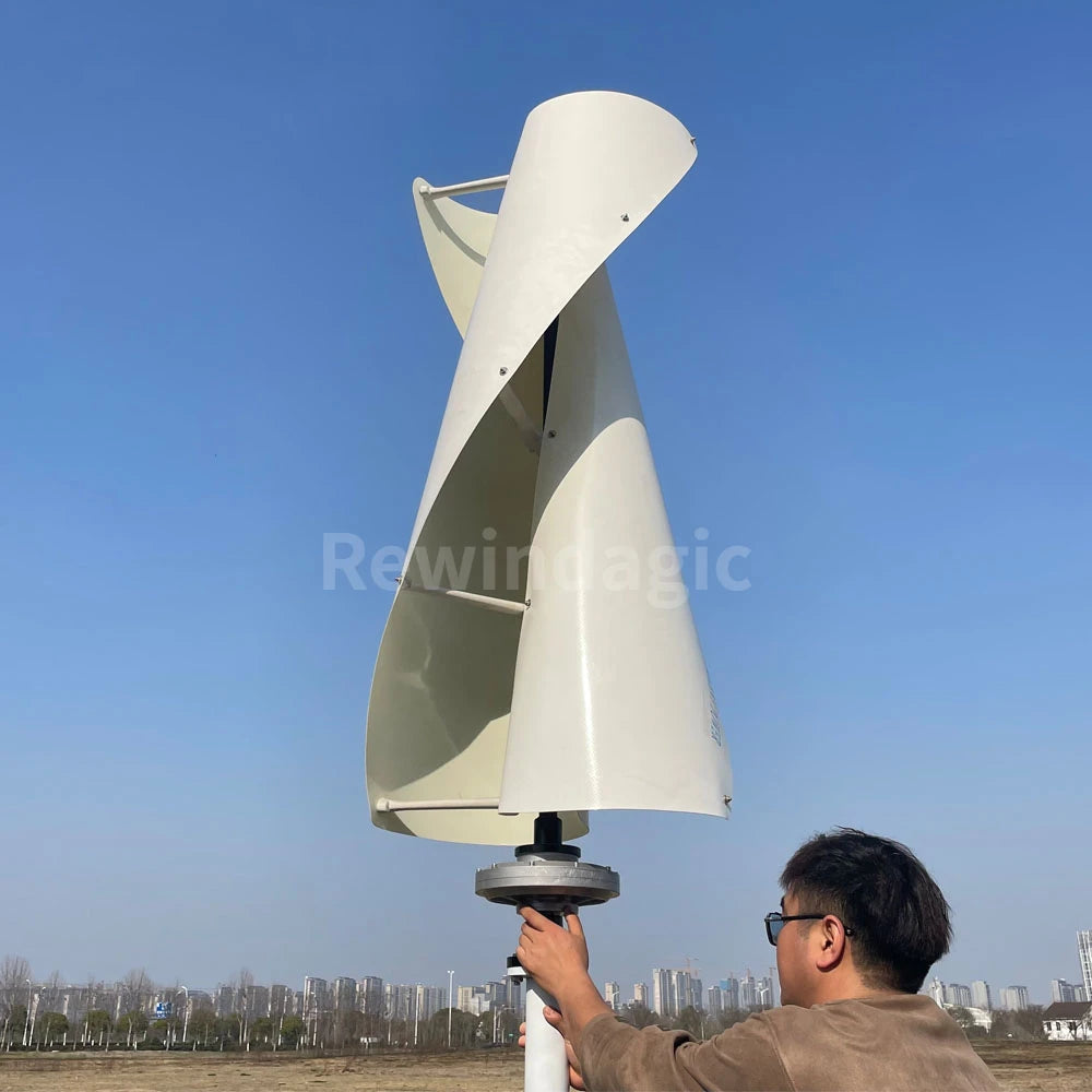10000W 15KW 20KW Low Speed Vertical Axis Wind Turbine 12V 24V 48V High Power Off-grid Grid Connection Wind Controller for Home