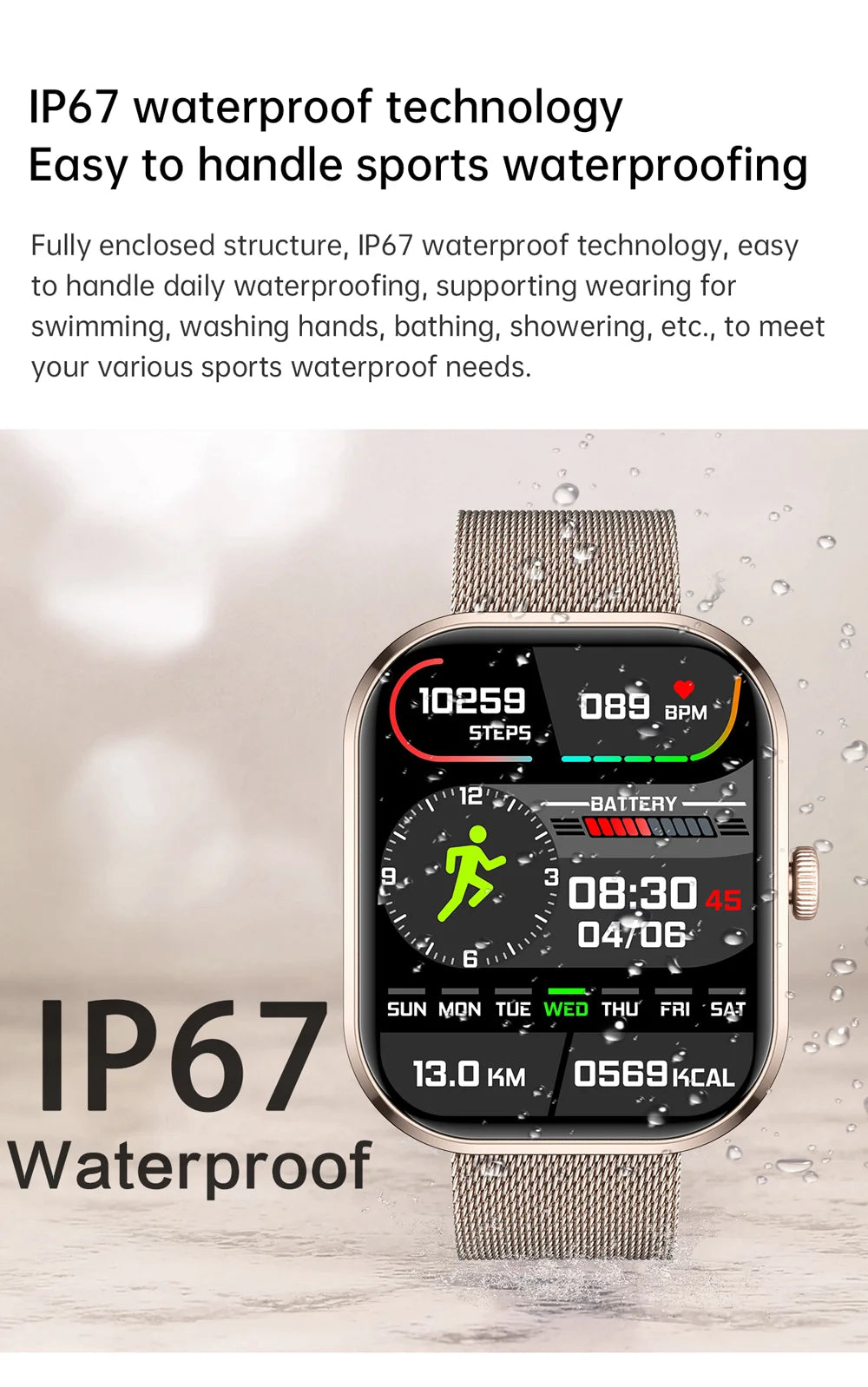 LIGE Smart Watches Ladies Bluetooth Call Sport Bracelet for Android IOS Women‘s Health Monitor Gift Music Clock Smartwatch Pink