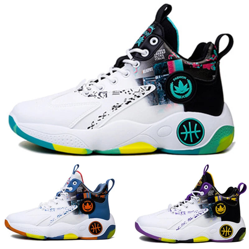Men's Sneaker High Top Basketball Shoes New Casual Anti-slip Sport Breathable Running Shoes Style Unisex EEE