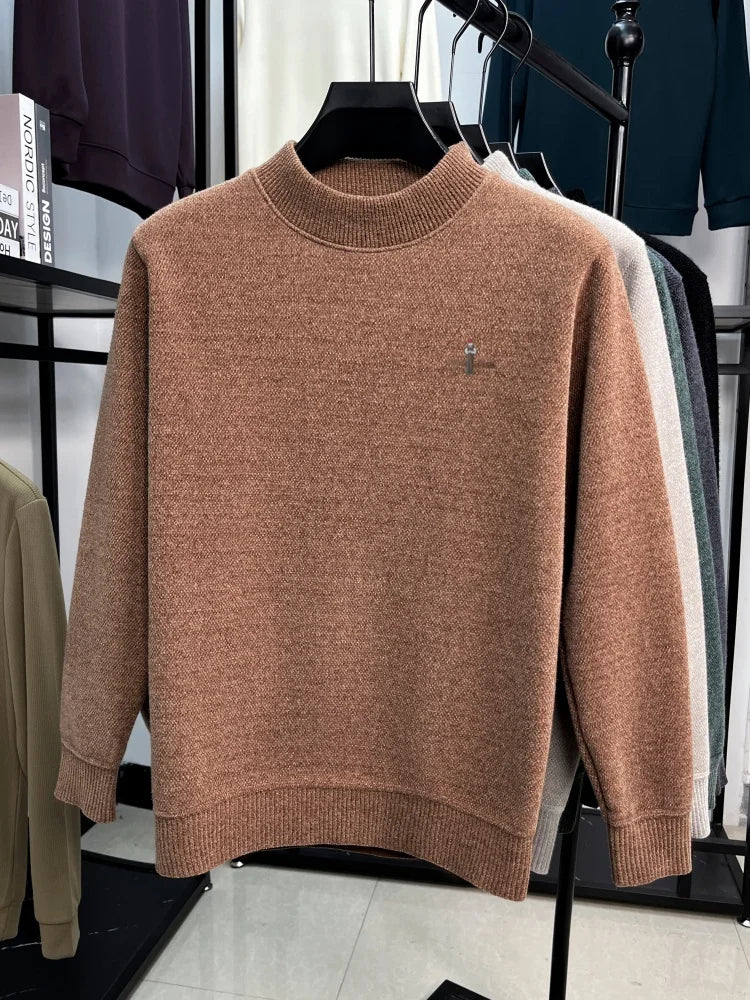Luxury Trend Brand Pullover Men's knitted New High-quality Korean exquisite embroidery comfort round neck fashion golf sweater