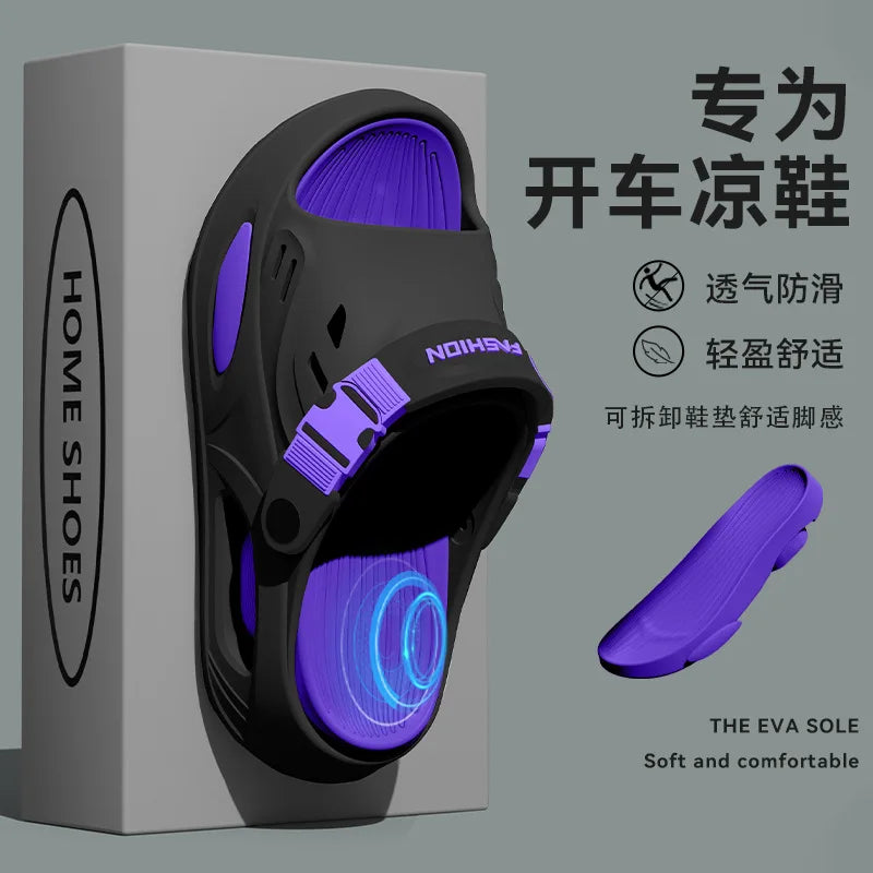 Arch Support Slippers for Men, 2026 New Summer Wear, Wear-Resistant EVA Anti-Skid and Odor Proof Driving Thick Soled Sandals