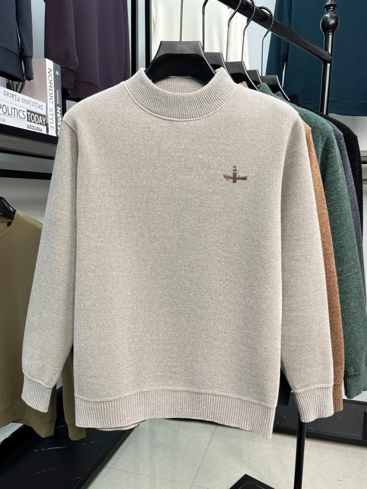 Luxury Trend Brand Pullover Men's knitted New High-quality Korean exquisite embroidery comfort round neck fashion golf sweater