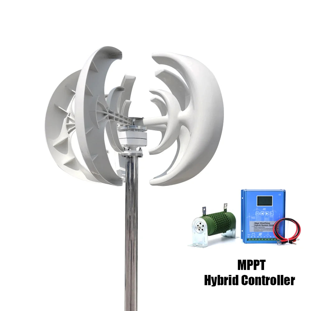 Rapid Delivery Of 3000W 24V 48V Vertical Wind Turbine Household Low Noise And Efficient Solar Cell System in Poland