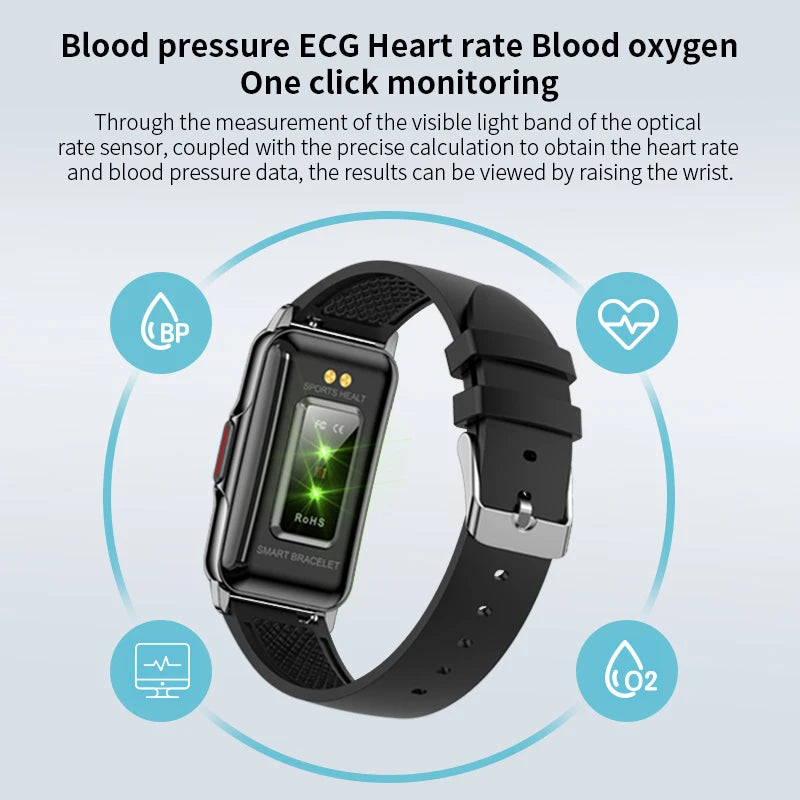 LIGE New Fitness Tracker Bracelet Smart Watch for Women Men Sports Band Pedometer Heart Rate Sleep Monitor Waterproof Smartwatch